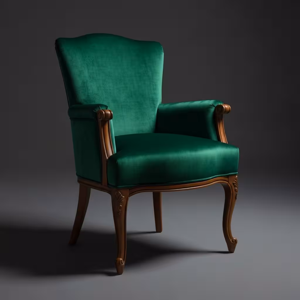 كرسي طعام مخملي